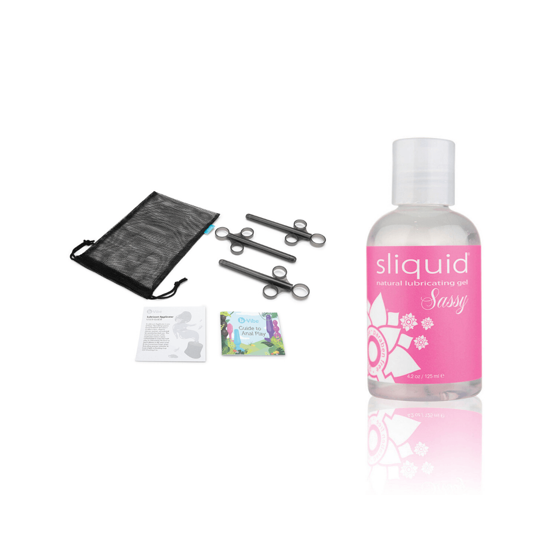 b-Vibe Lube Applicator Kit with Sliquid Sassy Lube Bundle