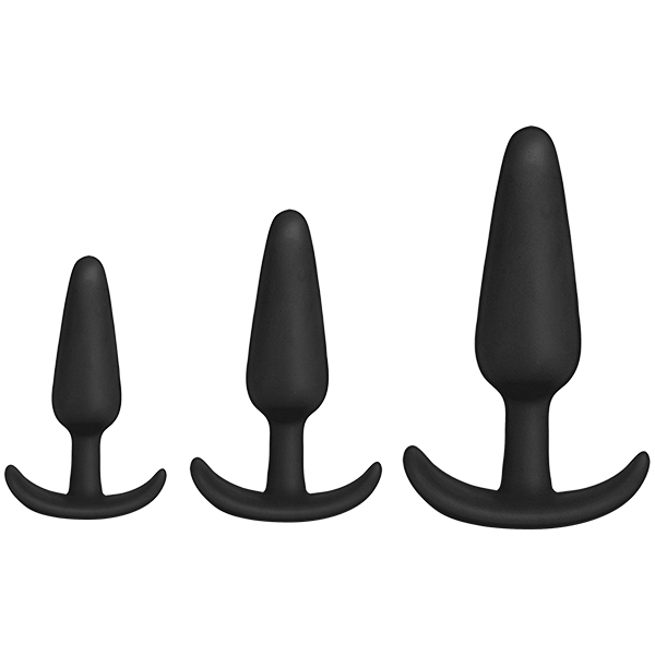 3-Plug Anal Trainer Silicone Butt Plug Kit - 3 Gradual Sizes