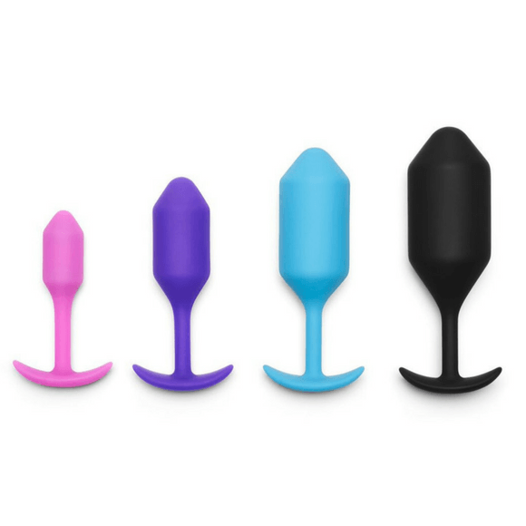 b-Vibe Snug Plug Weighted Silicone Butt Plugs - 7 Sizes