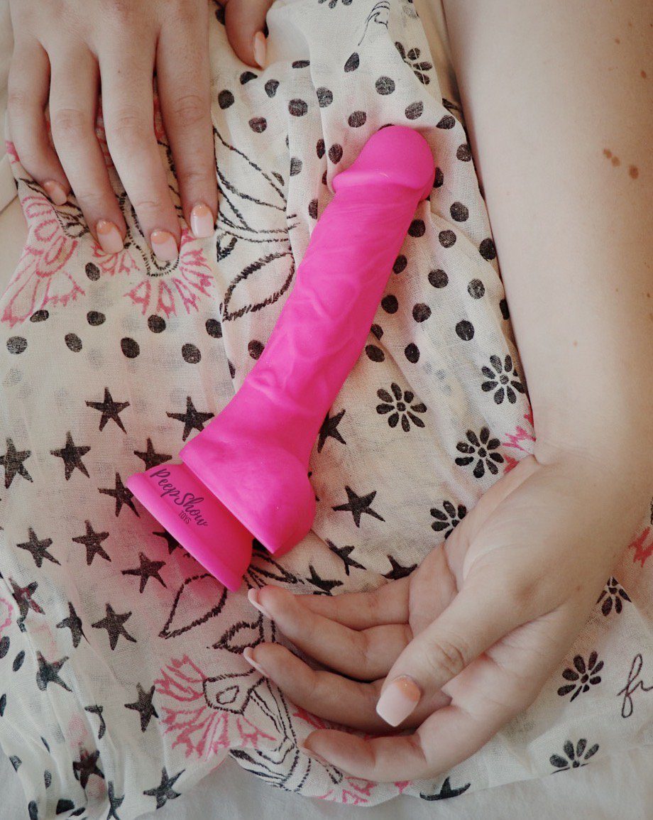 Blush Neo Elite 7.5 Inch Silicone Dual Density Suction Cup Dildo with Balls