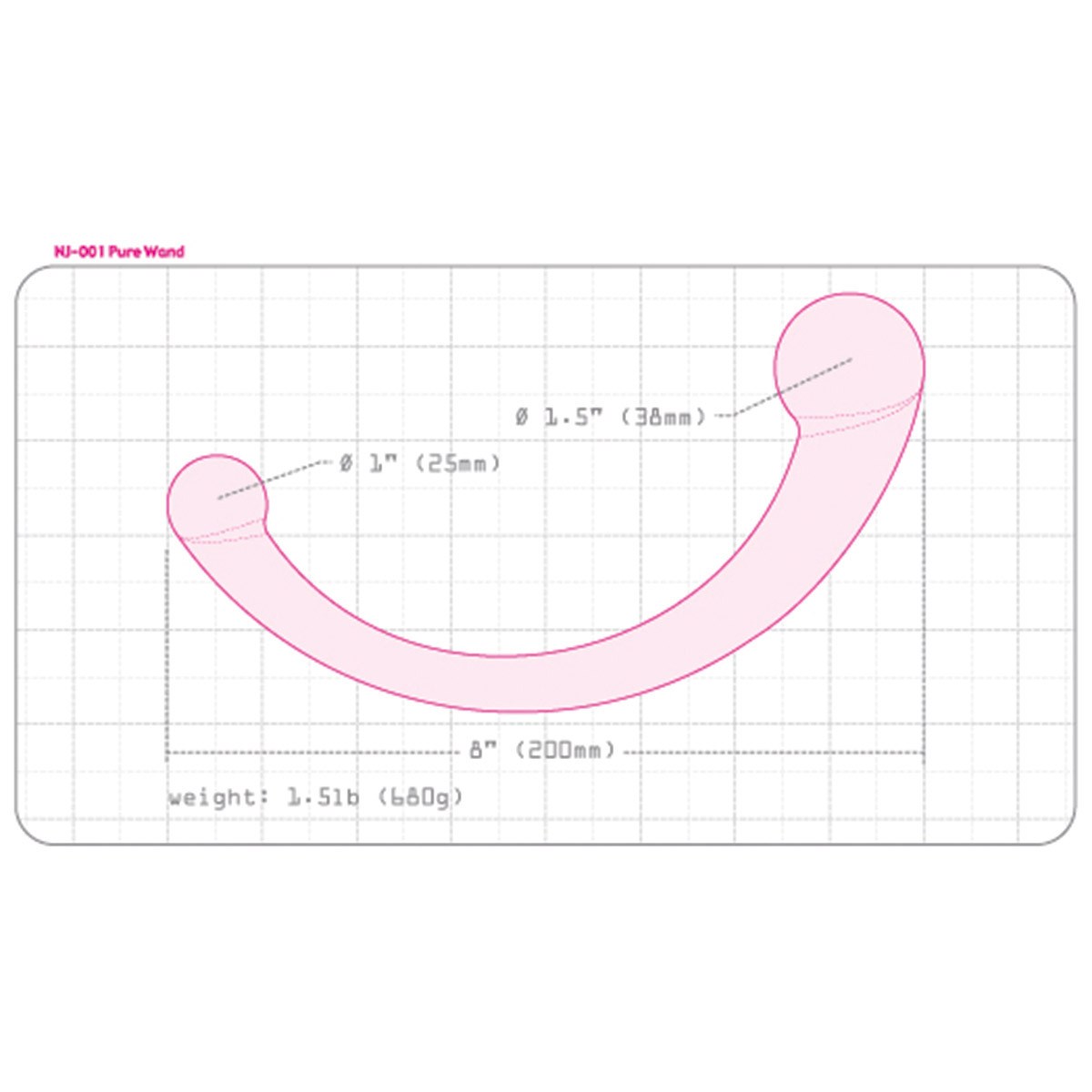 Njoy Pure Wand Double Ended Steel Dildo