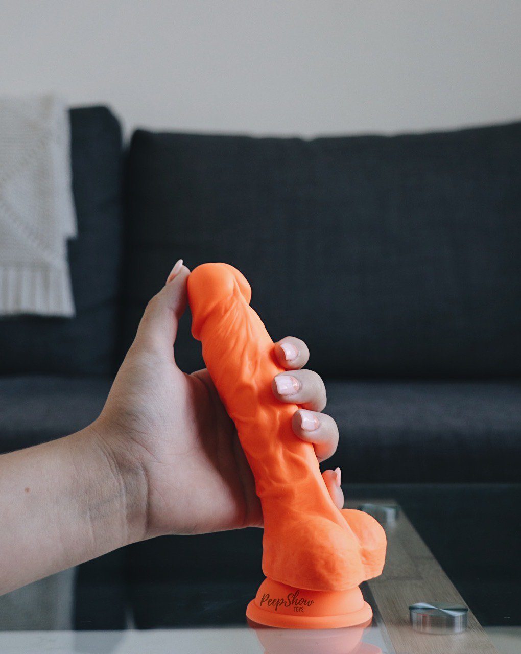 Blush Neo Elite 7.5 Inch Silicone Dual Density Suction Cup Dildo with Balls