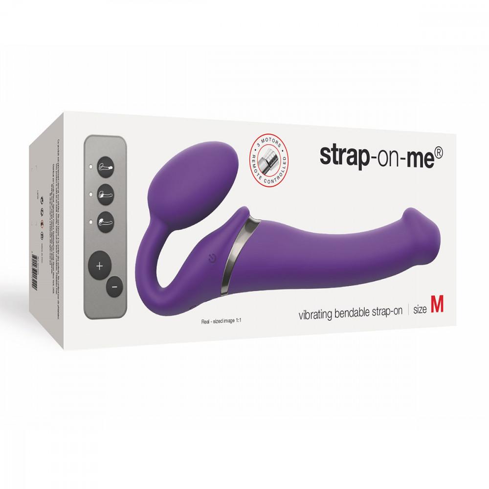 Strap-On-Me Vibrating Bendable Strap-On Dildo with Remote Control