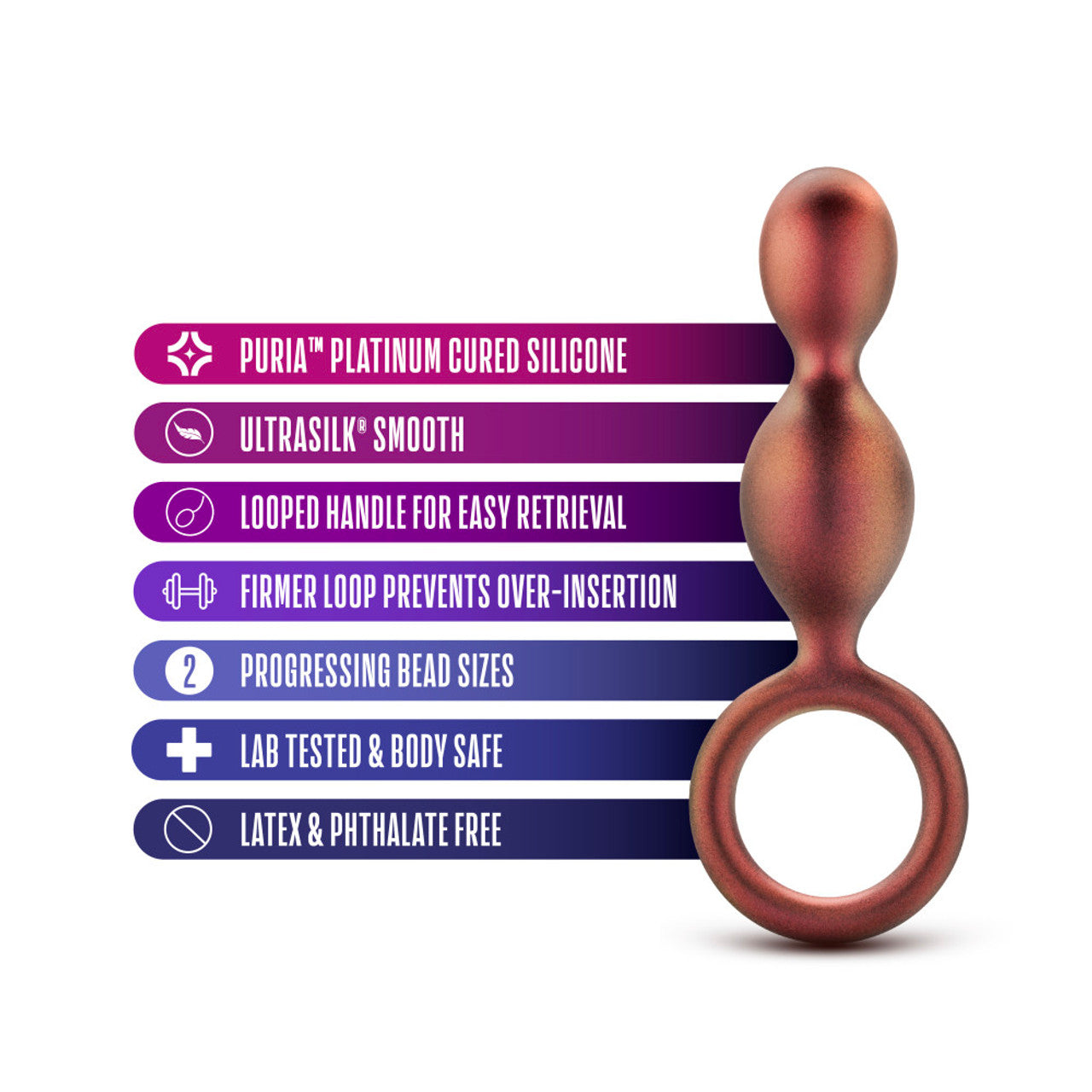 Anal Adventures Matrix Duo - Beaded Silicone Anal Plug
