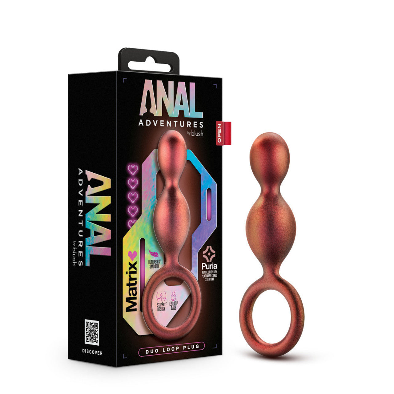 Anal Adventures Matrix Duo - Beaded Silicone Anal Plug