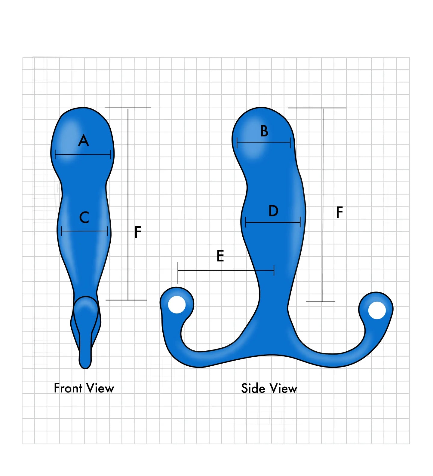 Aneros Blue Maximus Syn Trident Prostate Massager