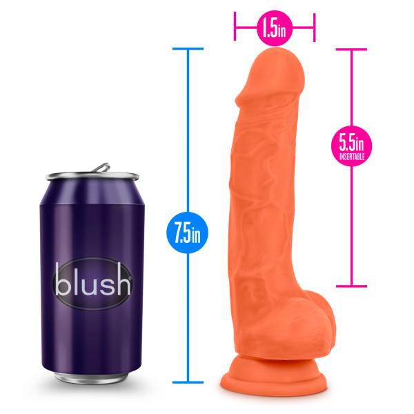 Blush Neo Elite 7.5 Inch Silicone Dual Density Suction Cup Dildo with Balls