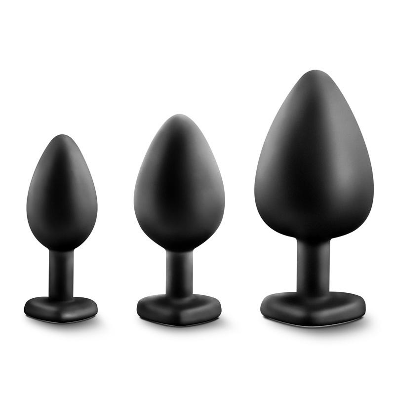 Temptasia Bling Bling Silicone Butt Plug with Clear Crystal
