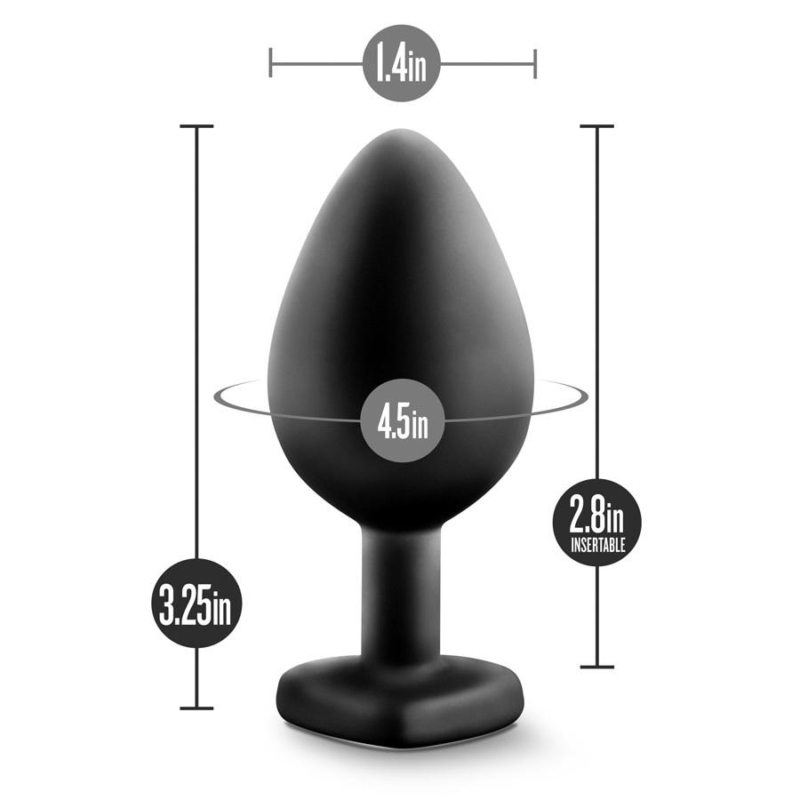 Temptasia Bling Bling Silicone Butt Plug with Clear Crystal