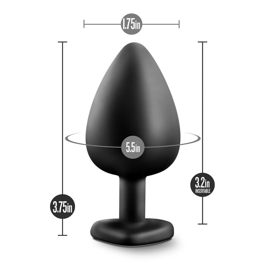 Temptasia Bling Bling Silicone Butt Plug with Clear Crystal