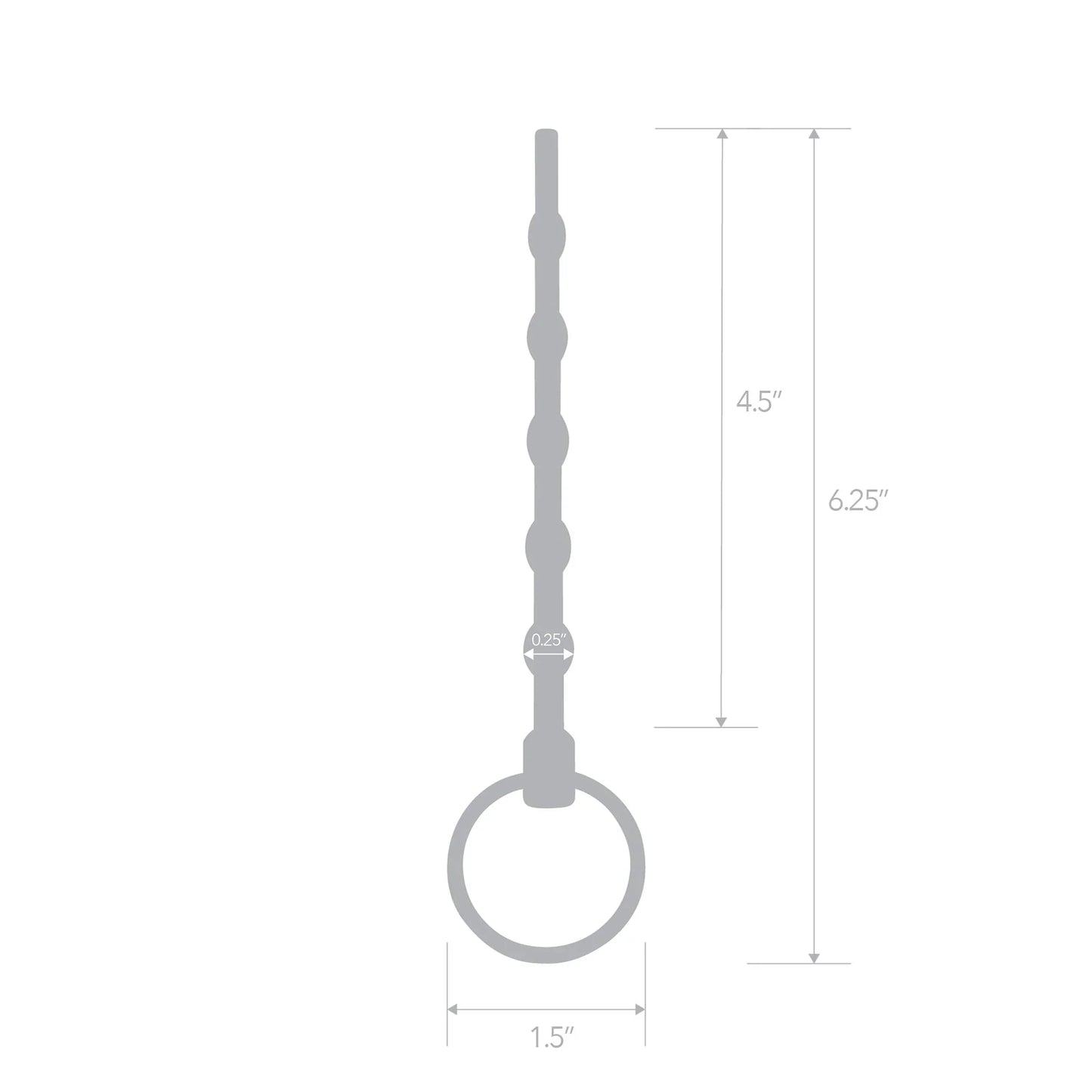 Beaded Urethral Sound, 4.5-Inch Stainless Steel