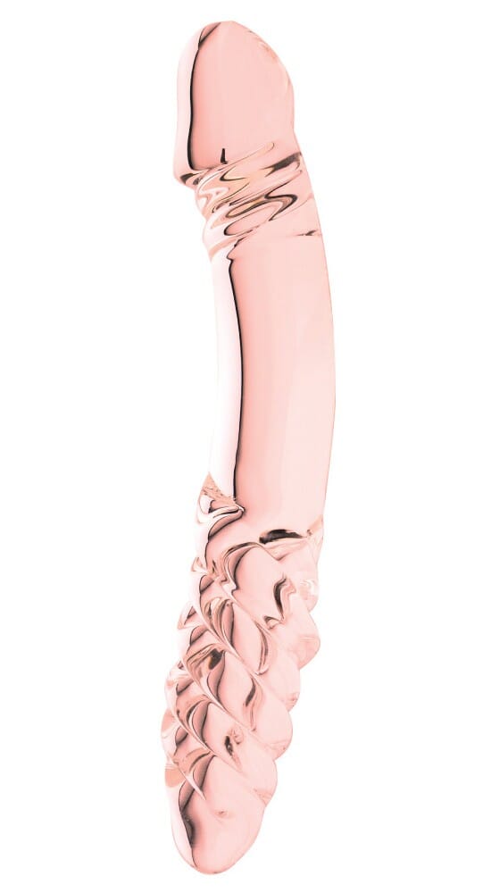 Blown Double Ended with Twist Glass Dildo