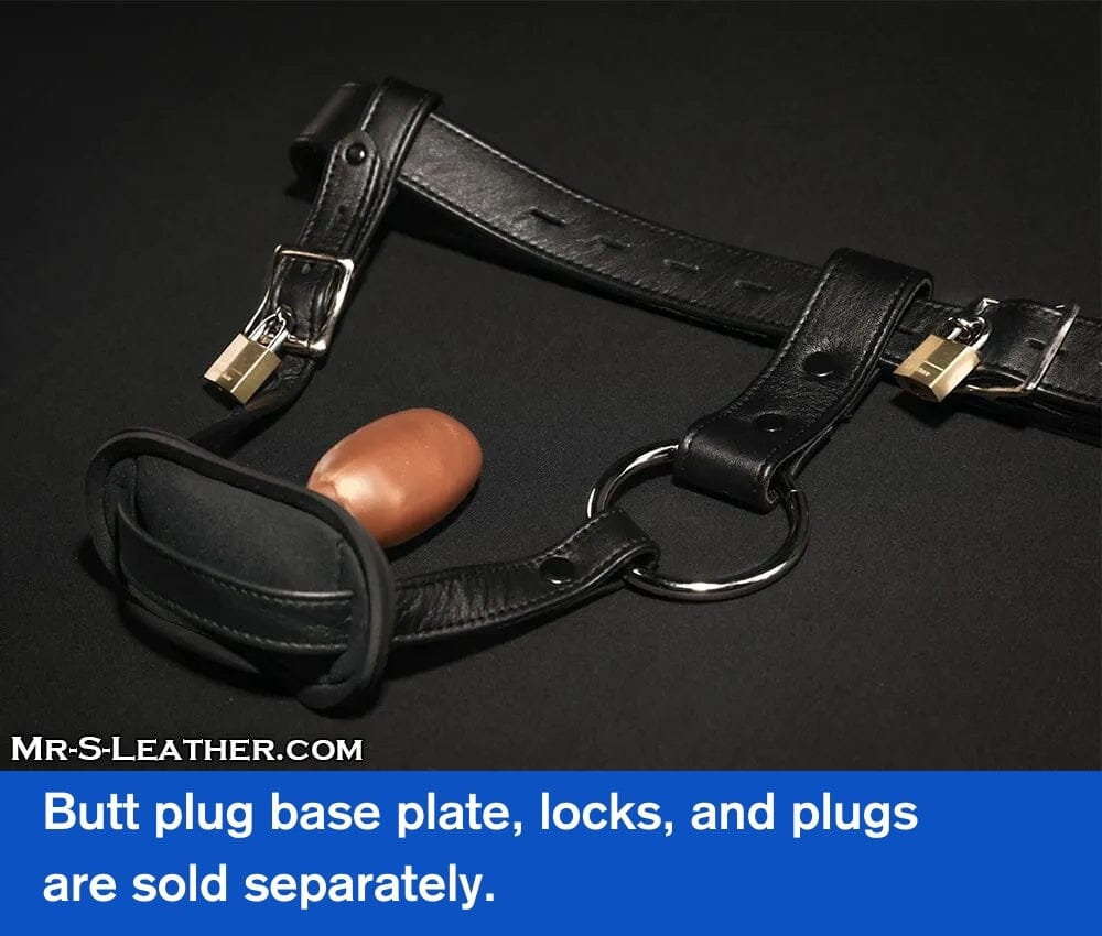 Mr. S Leather Butt Plug Harness, Lockable