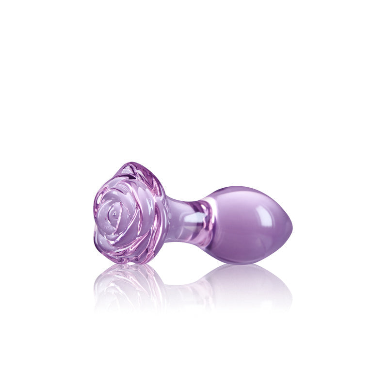 Crystal Glass Rose Anal Plug by NS