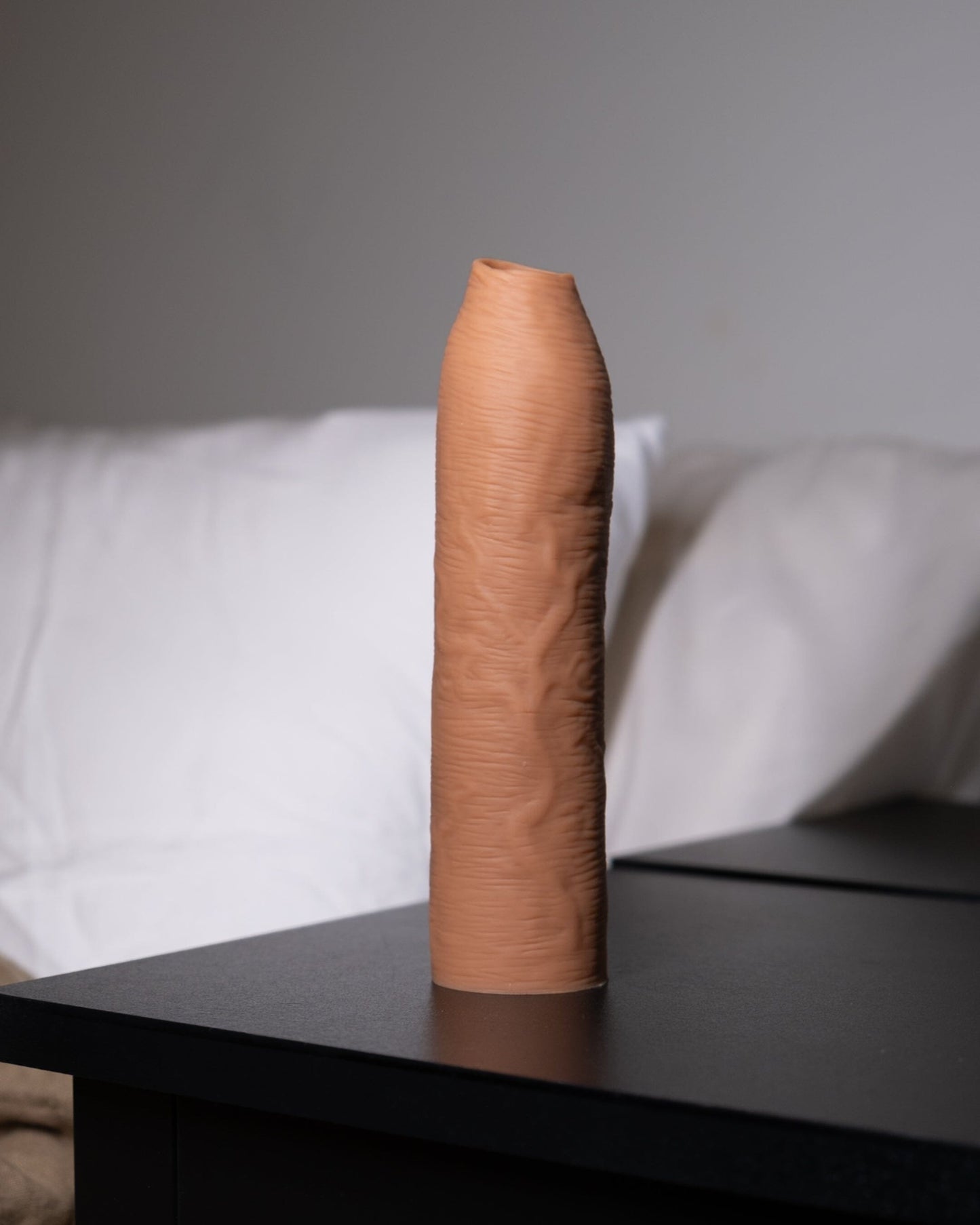 Uncut Silicone Penis Enhancer, 7-Inches, Hood-Up Foreskin