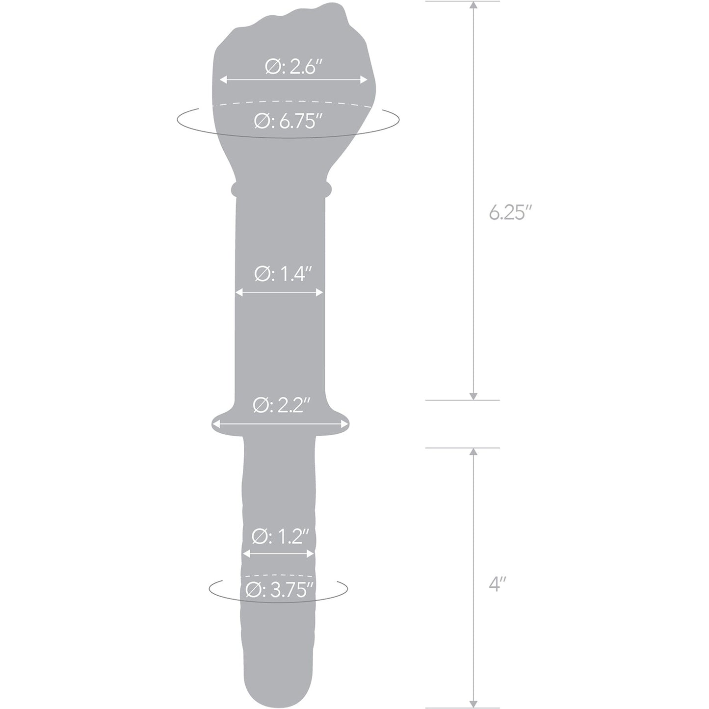 Glas 11-Inch Glass Fisting Dildo