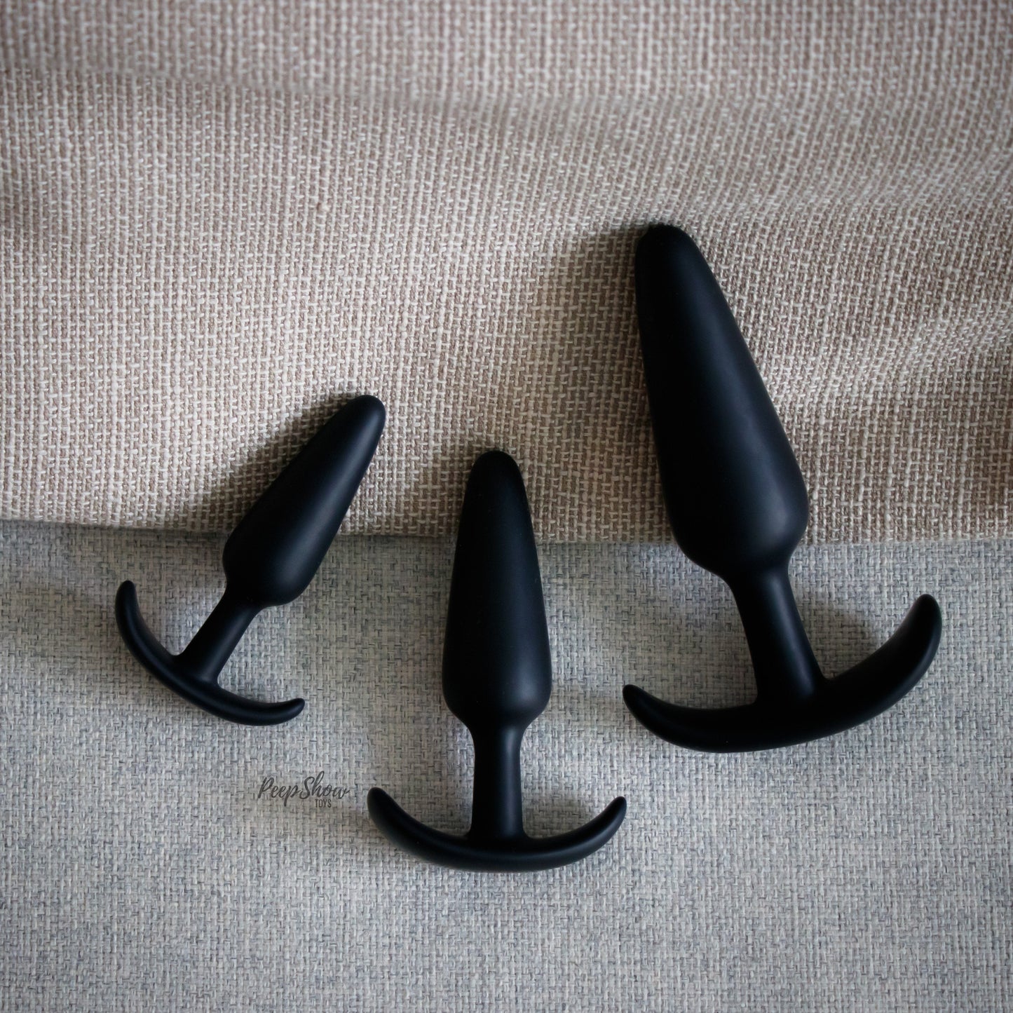 3-Plug Anal Trainer Silicone Butt Plug Kit - 3 Gradual Sizes