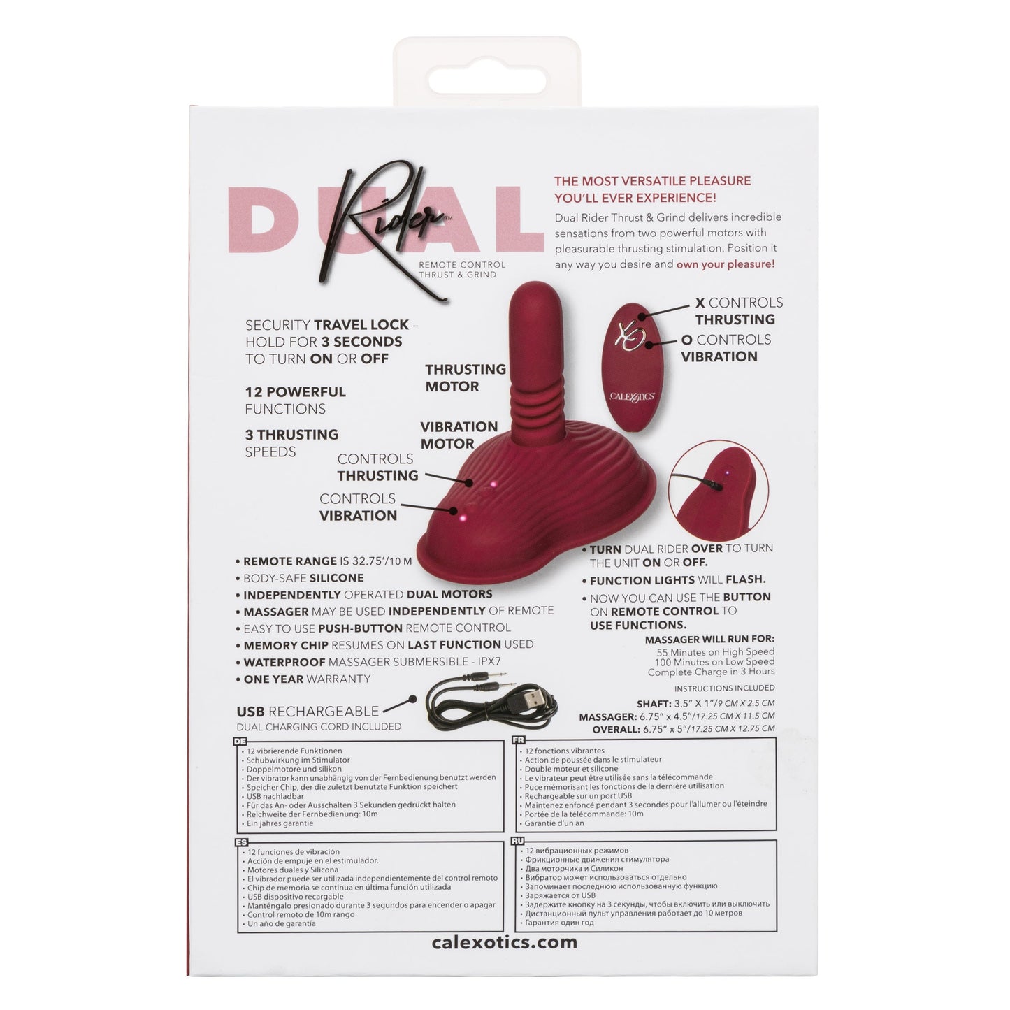 Lust Dual Rider Thrust & Grind - Grinding Vibrator with Thrusting Rod