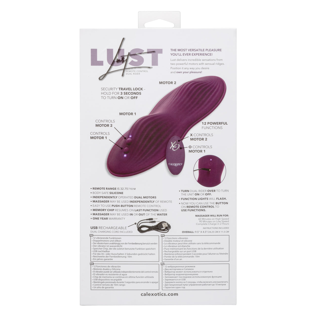 Lust Remote Control Dual Rider - Grind Pad Vibrator