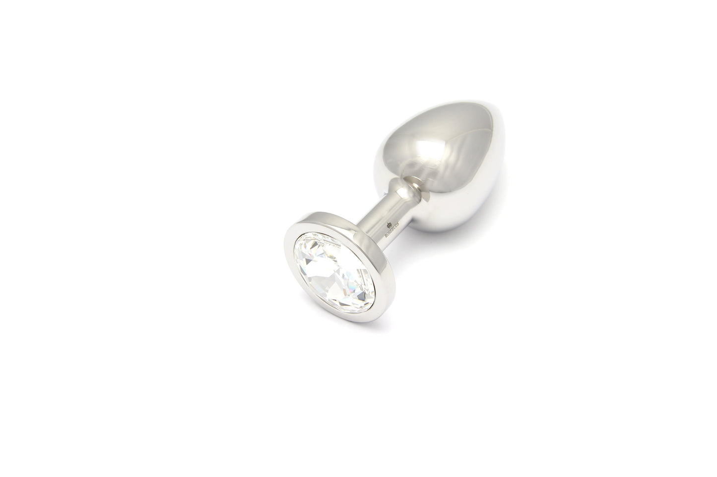 Rosebuds Stainless Steel Butt Plug - Clear Swarovski Crystal - 2 Sizes