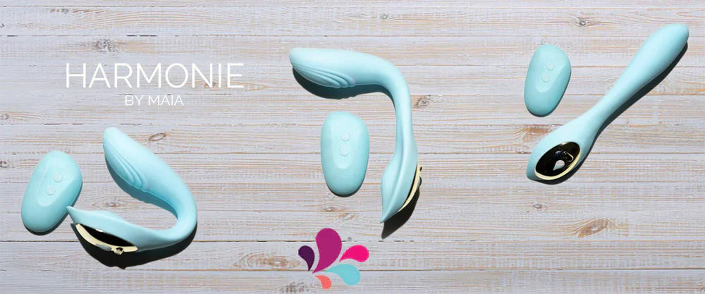 Maia Harmonie - Bendable Couples Vibrator with Roller Tip