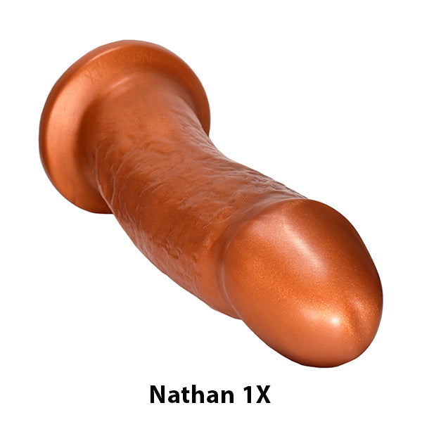 SquarePegToys® Nathan Harness - Suction Cup, SuperSoft Silicone Dildo