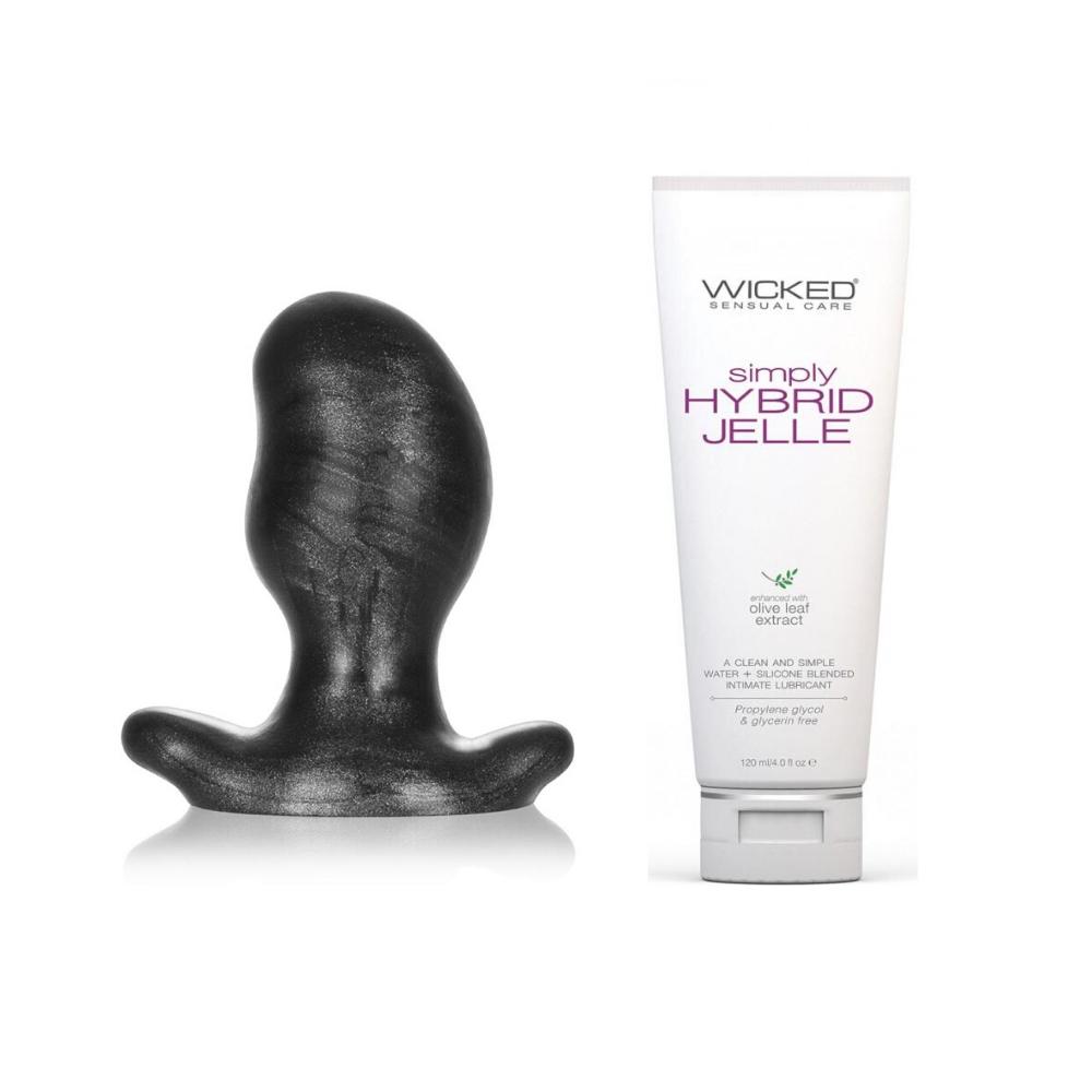 Oxballs Ergo Super Soft Silicone Plug + Thick Lube Bundle