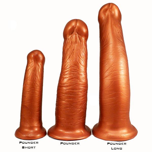 SquarePegToys Pounder SuperSoft Long Dildo, 3 Sizes
