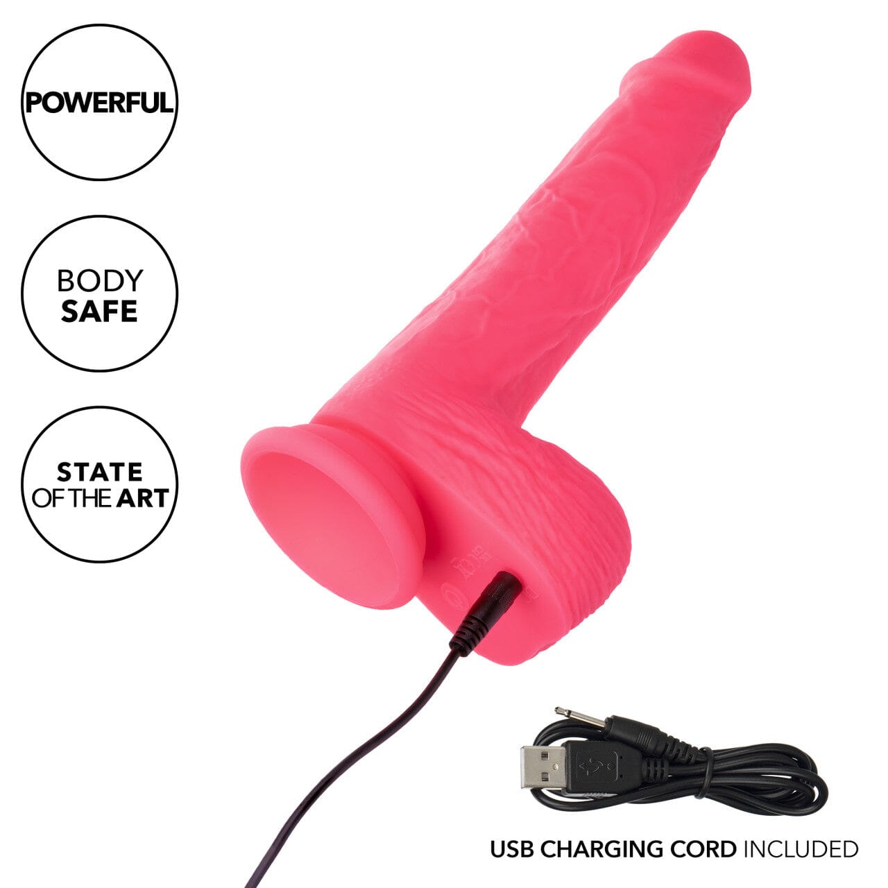Rumbling & Thrusting Silicone Stud - Screwing + vibrating dildo