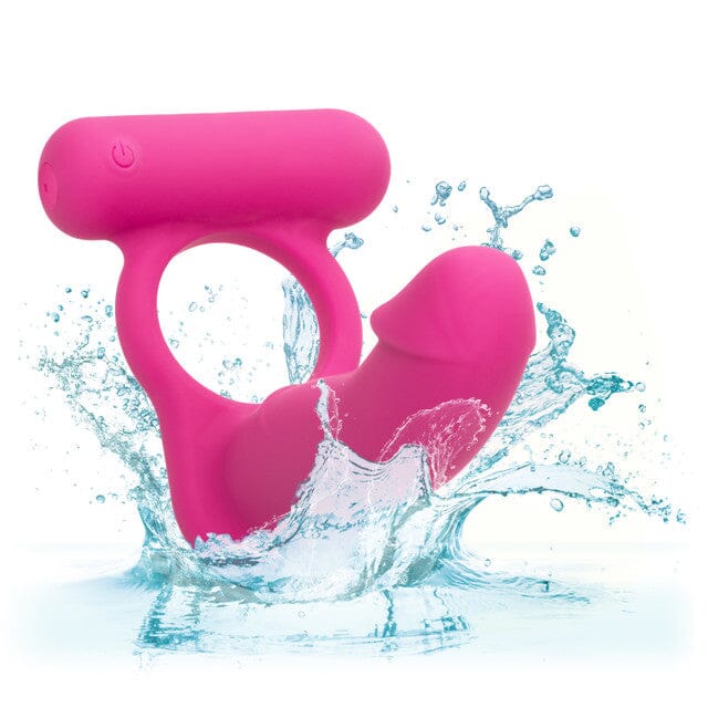 Double Diver Vibrating Cock Ring for DP + Clitoral Stimulation
