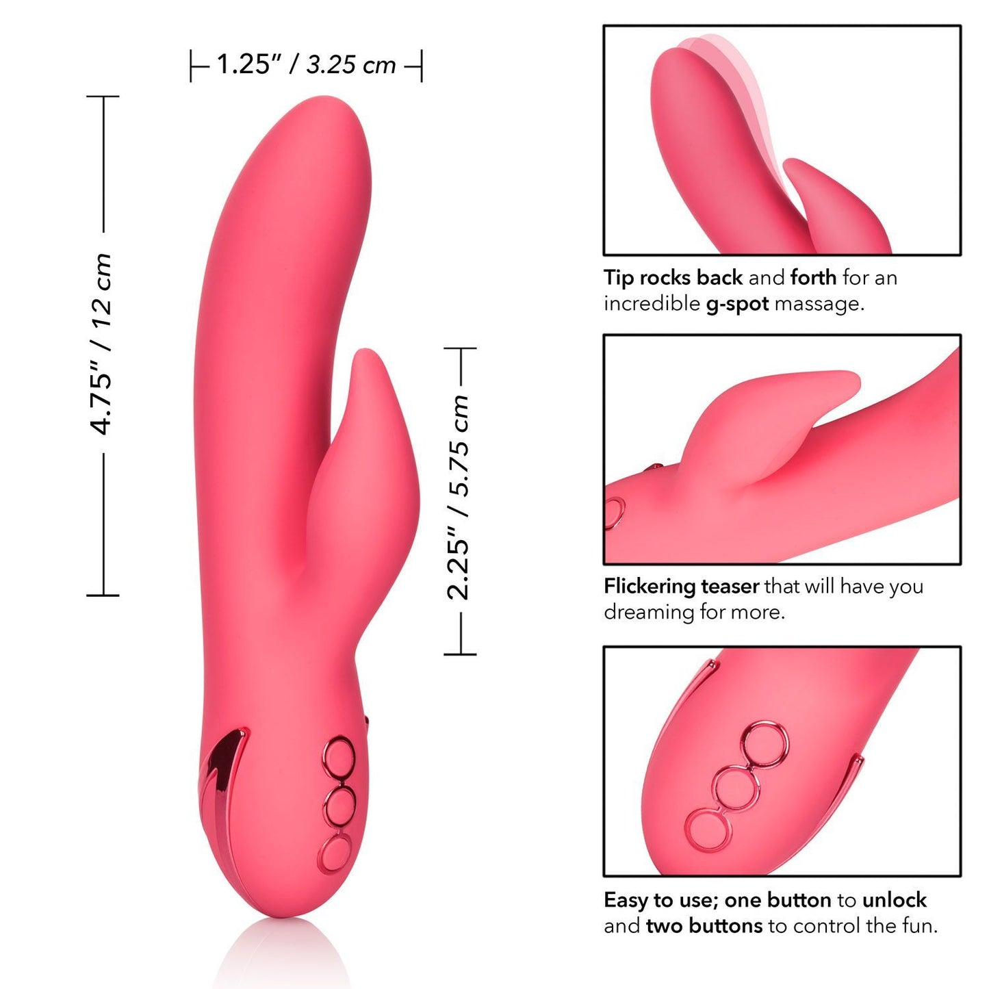 California Dreaming San Francisco Sweetheart - Massaging G-spot + clitoral vibrator