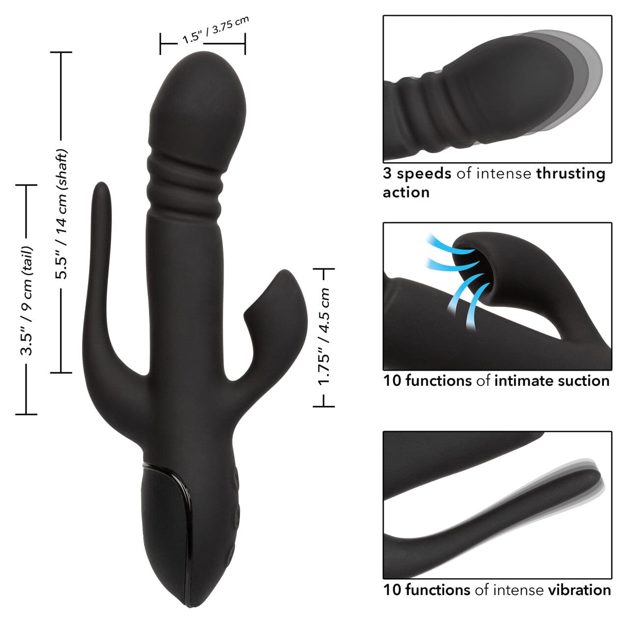 III Triple Euphoria - Thrusting + Suction + Anal Triple Stimulation Vibrator