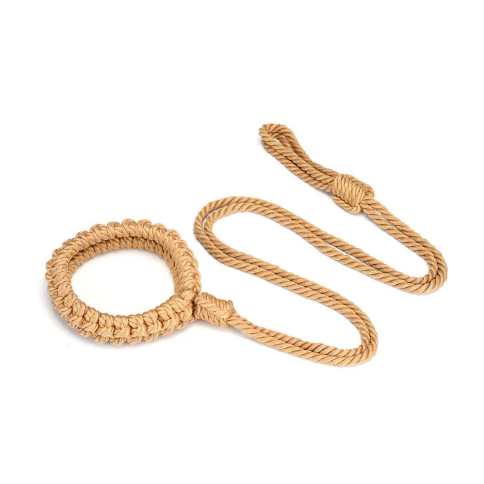 Shibari Bondage Rope Collar & Leash
