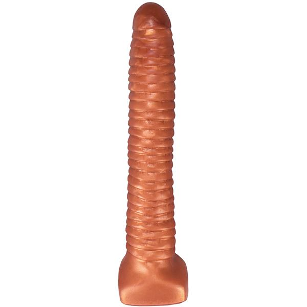 SquarePegToys® Worm - Long Anal Toy in SuperSoft Bronze Silicone