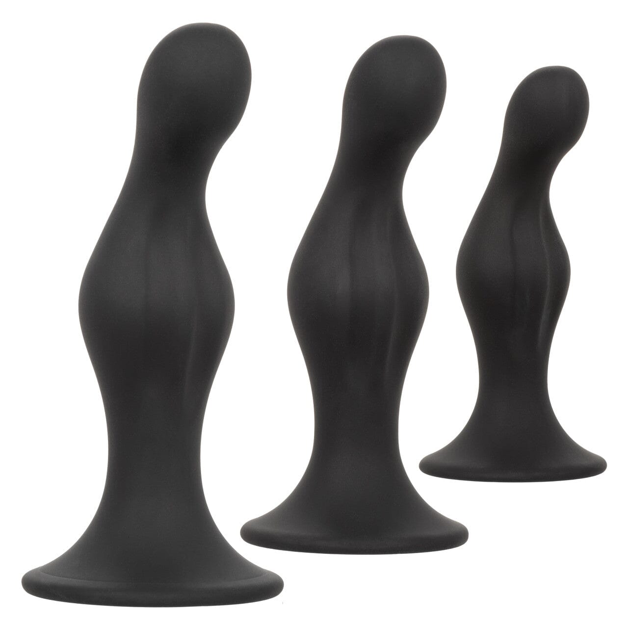 CalExotics Silicone Anal Ripple Kit - 3 Butt Plugs