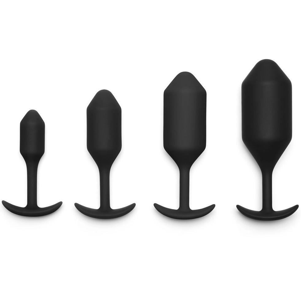 b-Vibe Snug Plug Weighted Silicone Butt Plugs - 7 Sizes