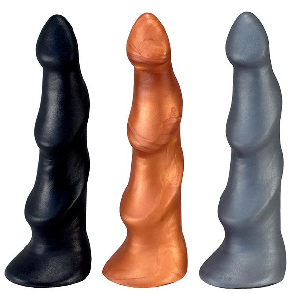 SquarePegToys® Triple Wave SuperSoft Silicone Dildo