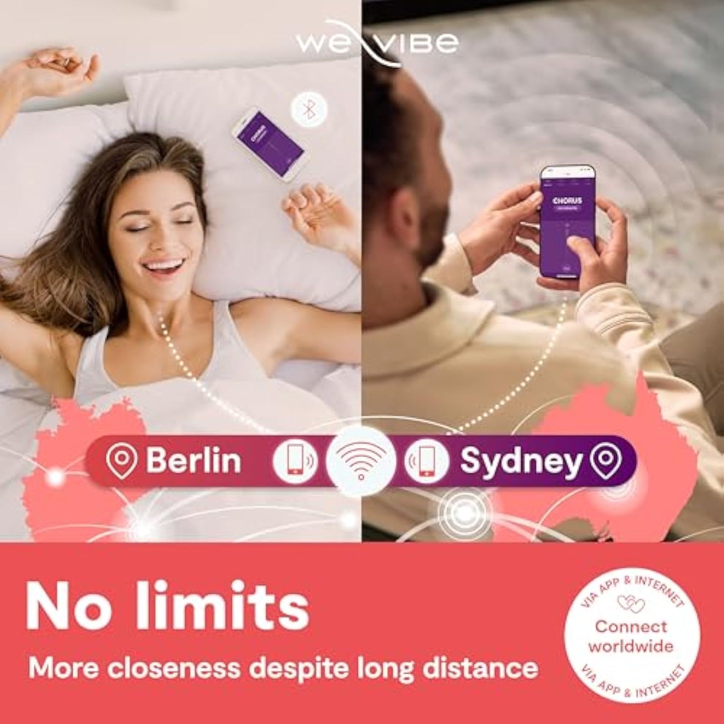 We-Vibe Chorus Vibrating Sex Toys for Couples Remote Control Vibrator Wearable