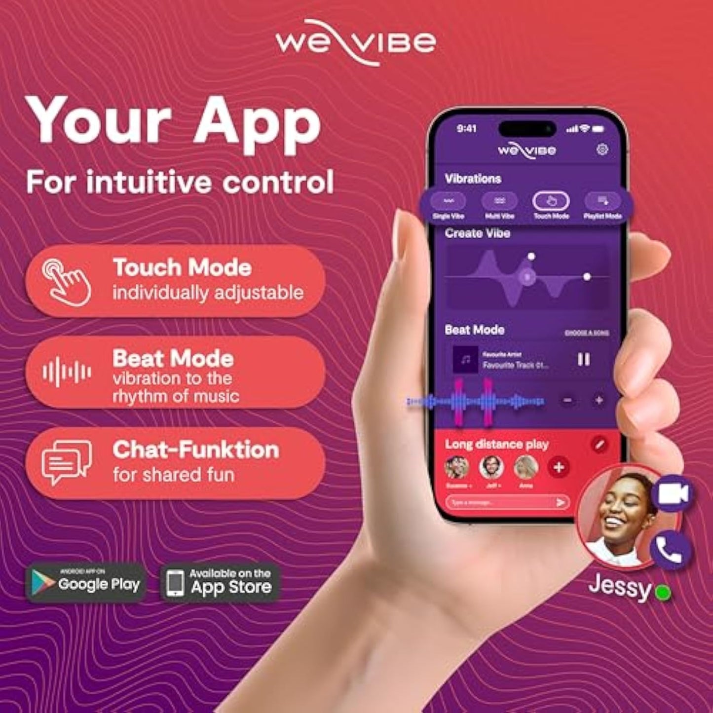 We-Vibe Chorus Vibrating Sex Toys for Couples Remote Control Vibrator Wearable
