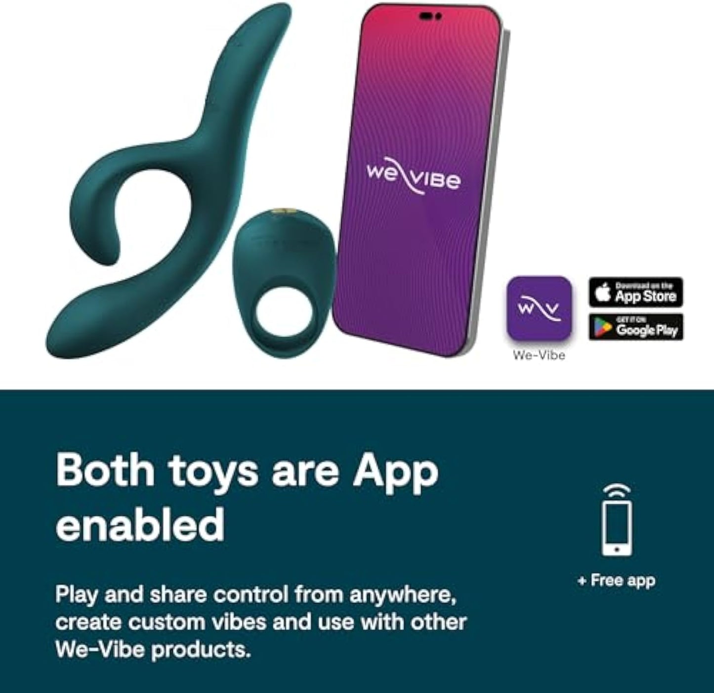 We-Vibe Date Night Couples Sex Toy Kit G Spot Rabbit Vibrator & Vibrating Cock Ring