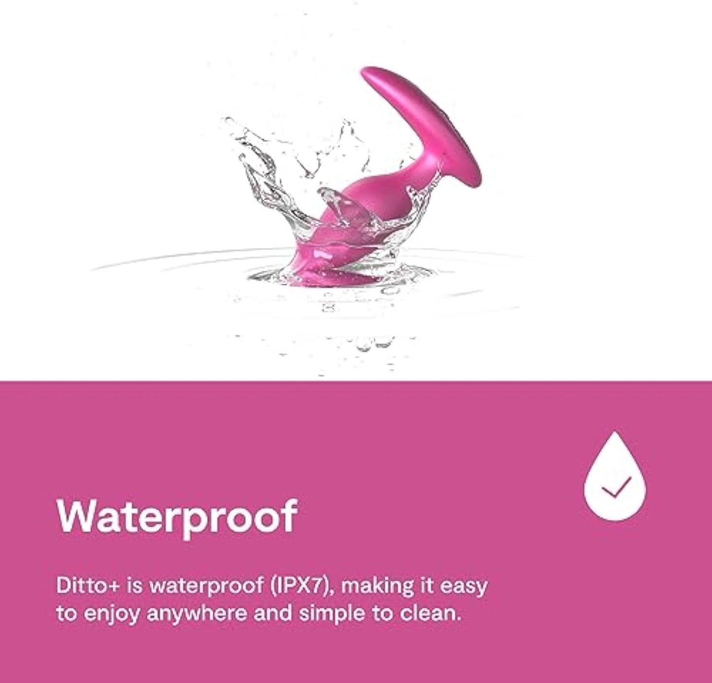 We-Vibe Ditto+ Vibrating Butt Plug App & Remote Control Vibe for Men