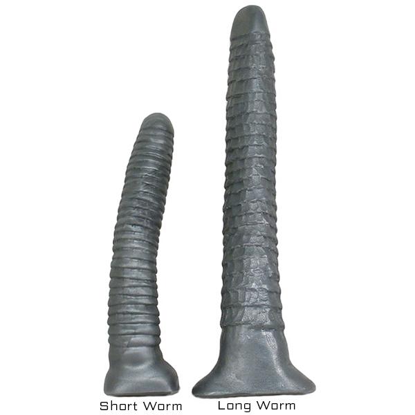 SquarePegToys® Worm - Long Anal Toy in SuperSoft Bronze Silicone