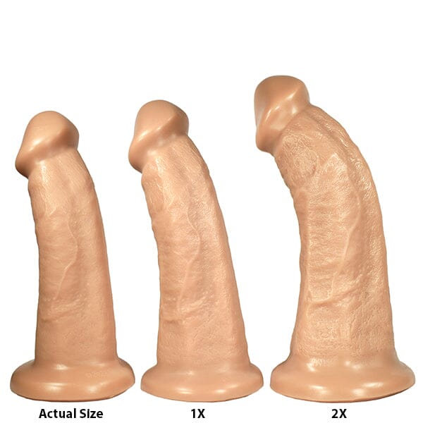 SquarePegToys® Wyatt Harness - Suction Cup, SuperSoft Silicone Dildo