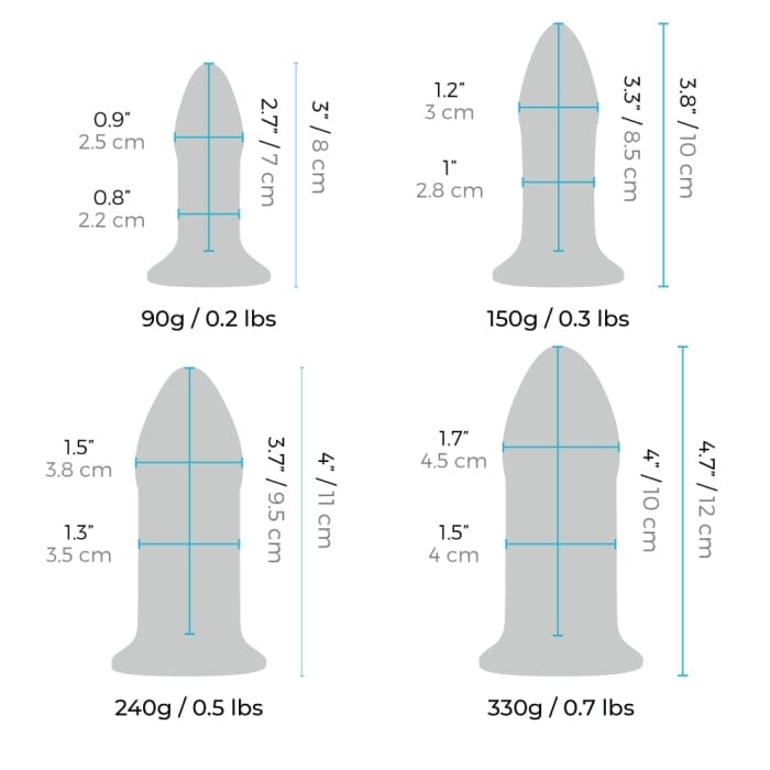 b-Vibe Glass Anal Dilators Set