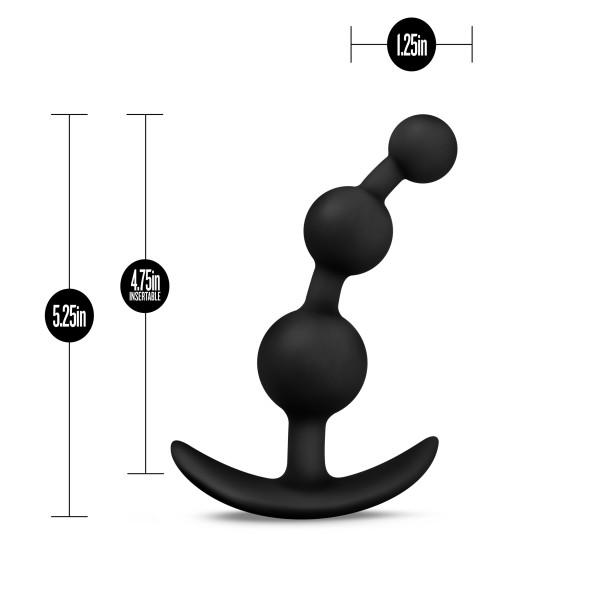 Blush Anal Adventures Platinum Small Anal Beads Silicone Plug