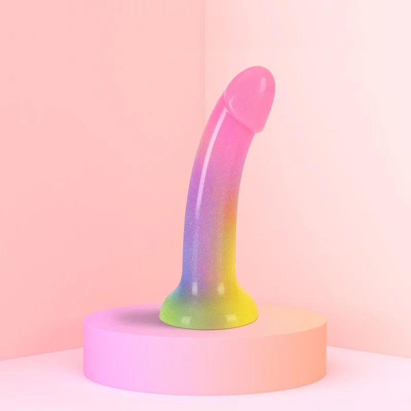 Dildolls Stargazer 6" Bright Silicone Dildo with Microfine Glitter