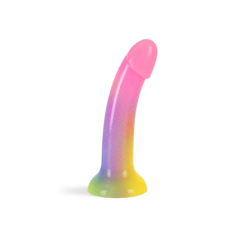 Dildolls Stargazer 6" Bright Silicone Dildo with Microfine Glitter