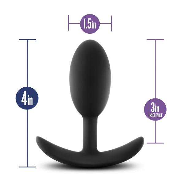 Blush Luxe Wearable Vibra Slim Silicone Butt Plugs, Small & Medium