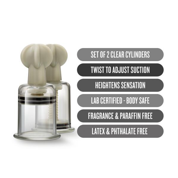 Blush Temptasia Clit and Nipple Large Twist Suckers Set of 2
