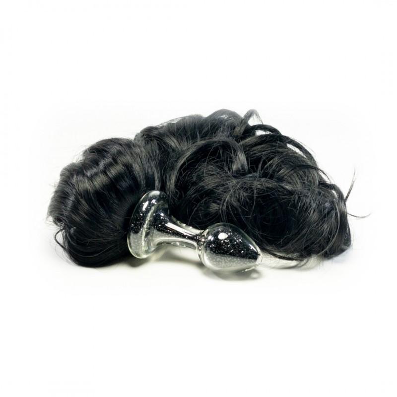 Crystal Delights Pony Tail Plug, Glass with 4 Tail Colors
